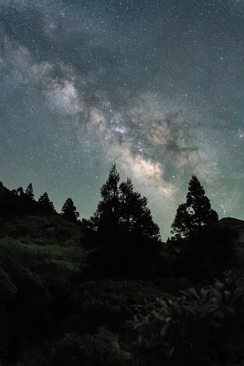 Milky Way over city
